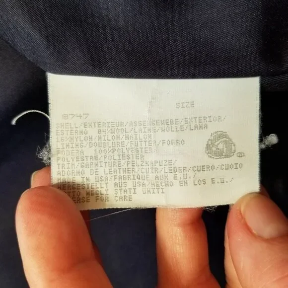 ✅VTG Woolrich Chore Jacket Women's LARGE Blue/Grey Aztec Southwest Wool✅STAINING - Picture 8 of 16